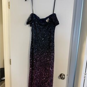 Elegant Sequin Off-Shoulder Dress